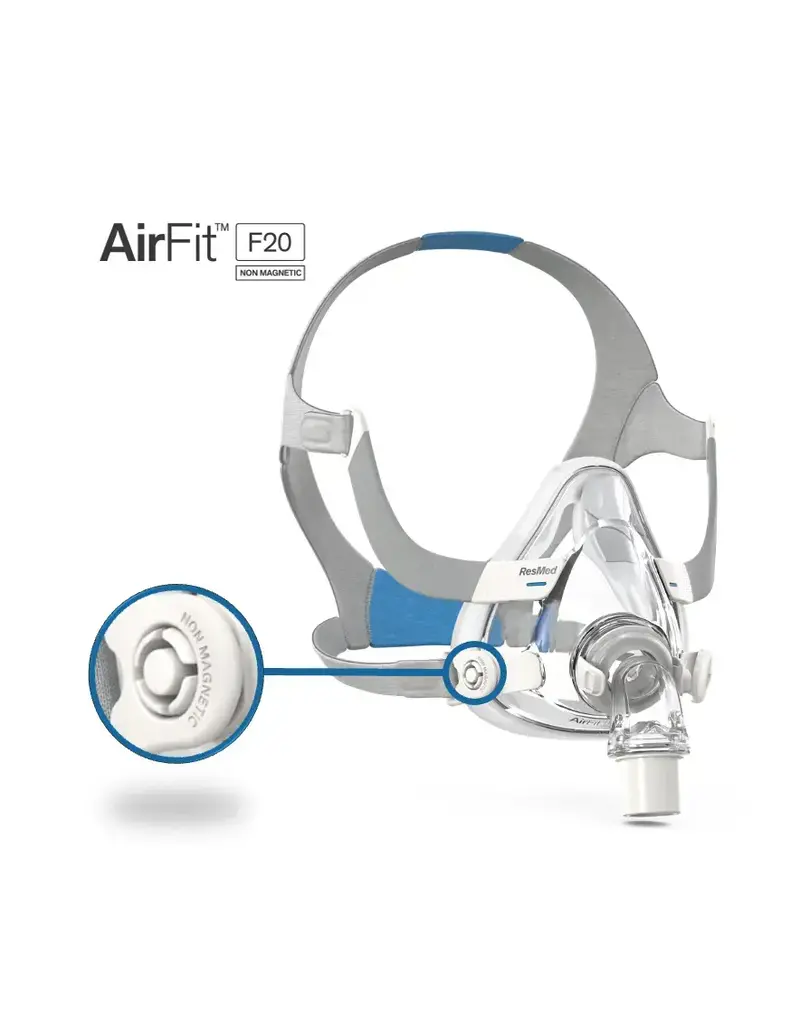 AirFitTM F20 Nichtmagnetisches Komplettmaskensystem mit Kopfbedeckung