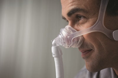 Wischnasale CPAP-Maske mit Kopfbedeckung