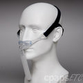 Stealth Nasal Kissen CPAP Maske mit Kopfbedeckung