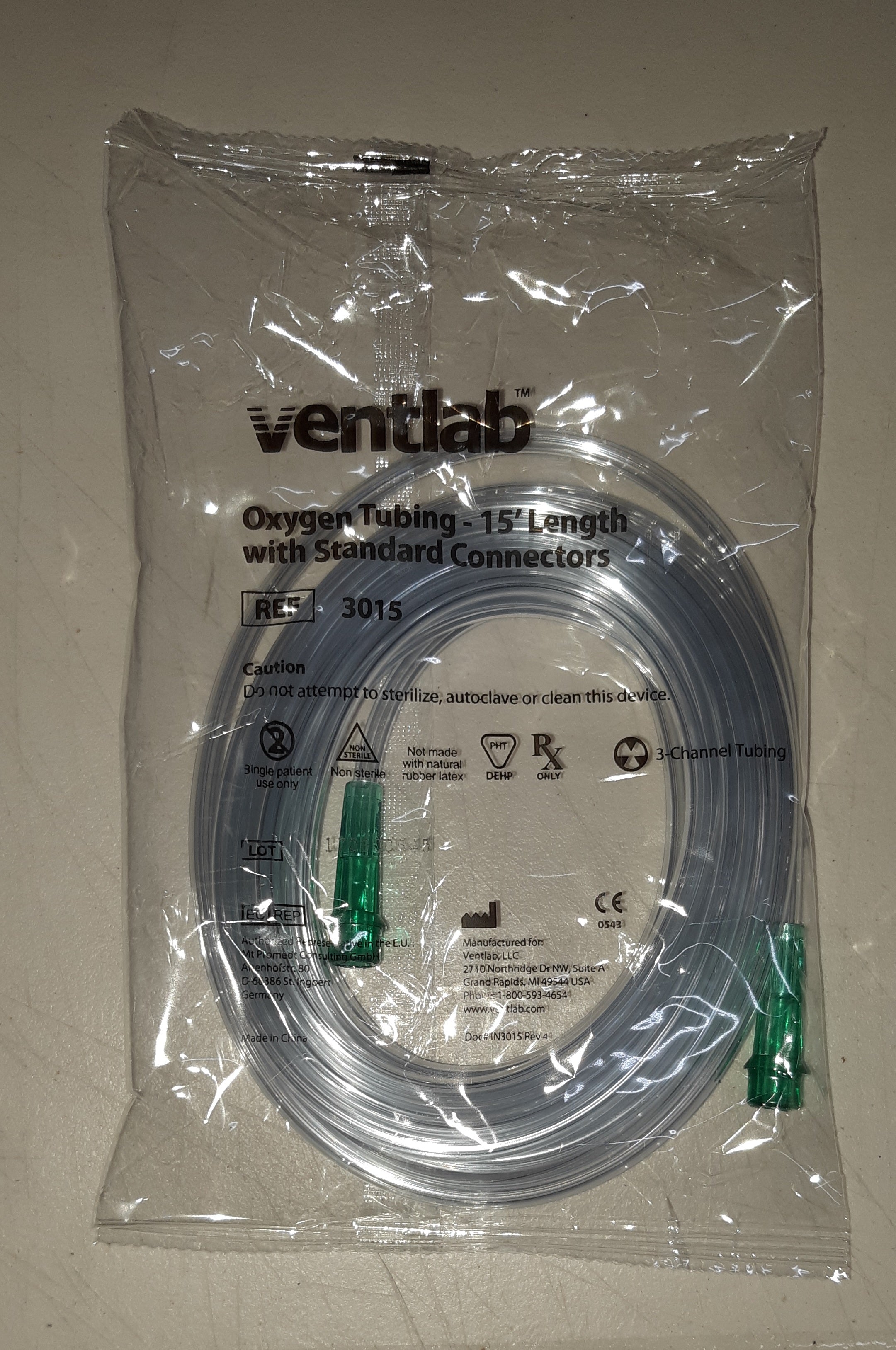 Ventlab-Schlauch 15'